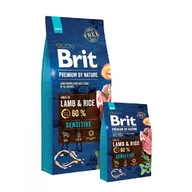 Sucha karma dla psów - Brit Premium By Nature Sensitive Lamb 15 kg - miniaturka - grafika 1