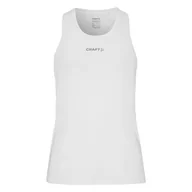 Koszulki i topy damskie - Damska koszulka bez rękawów CRAFT ADV ESSENCE SINGLET 2 W 1914796-900000 – Biały - miniaturka - grafika 1