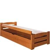 Łóżka dla dzieci i młodzieży - Łóżko z Pojemnikiem 80 x 200 Lolek Dolmar Sosna Barwiona na Antracyt - miniaturka - grafika 1