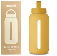 Shakery i bidony sportowe - Muuki Butelka Motywacyjna Na Wodę, Szklana, 720ml Honey Mustard - miniaturka - grafika 1