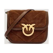 Torebki damskie - Pinko Listonoszka LOVE BOX | zamsz - miniaturka - grafika 1