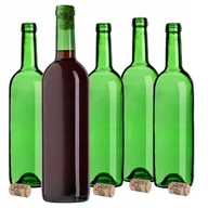 Domowy wyrób alkoholu - BUTELKI DO WINA NA WINO NALEWKI 750ml 0,75L BUTELKA SZKLANA 10szt Z KORKAMI - miniaturka - grafika 1