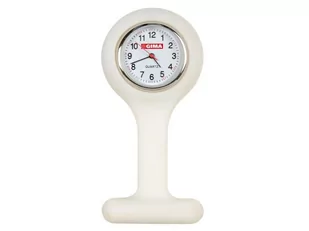 GiMa ns881white zegarek dla pielęgniarek, okrągły, biały - Moda i Uroda OUTLET - miniaturka - grafika 1