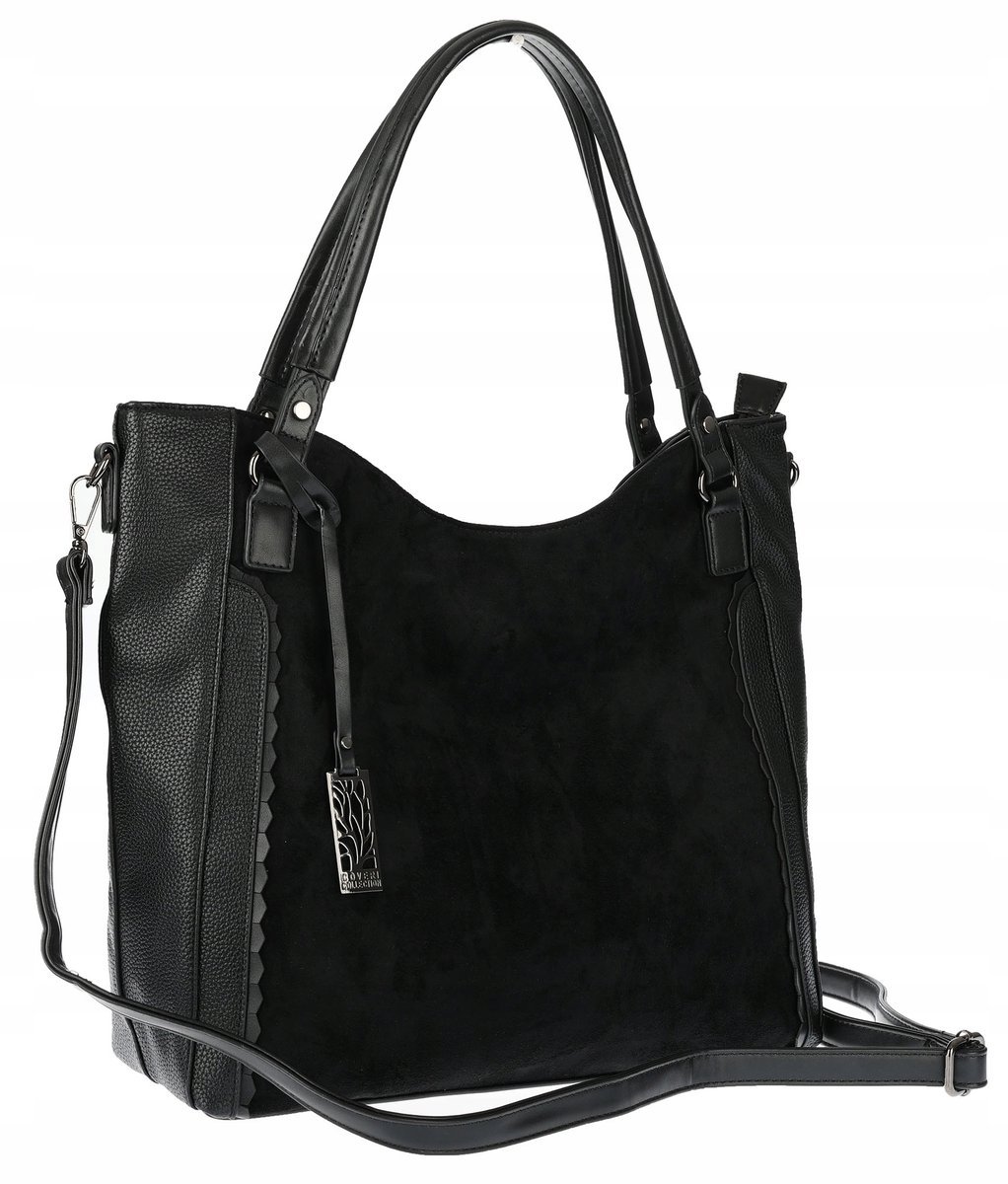 Torebka damska shopper A4 elegancka torba duża do pracy modna CC6631 Czarna