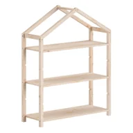 Półki i regały dla dzieci - Regał dziecięcy z litego drewna sosnowego w naturalnym kolorze 111x141x40 cm Dallas – Vipack - miniaturka - grafika 1