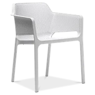 Krzesła - D2.Design Krzesło Net białe 81715 - miniaturka - grafika 1