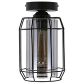 Lampy sufitowe - Czarna lampa sufitowa z kloszem ze szkła dymionego - 3X Z048 H5-Z81 - miniaturka - grafika 1