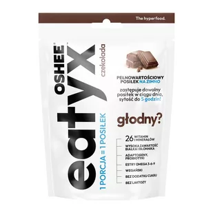 eatyx Pełnowartościowy Posiłek w Proszku, 1 Porcja, Czekolada, 90g - Szybkie dania obiadowe - miniaturka - grafika 1