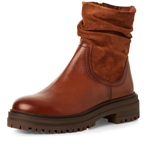 Marco Tozzi Damskie 2-25494-45 modne kozaki, Cognac Comb, 38 EU, Cognac Comb, 38 EU