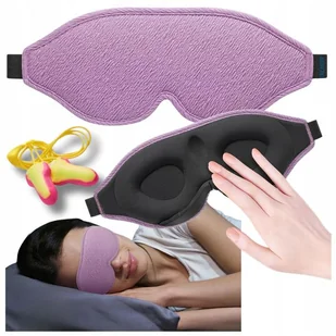 Opaska Na Oczy Twarz Maska 3d Do Spania Jedwabna 100% Zaciemnienia Premium - Akcesoria do bielizny - miniaturka - grafika 1