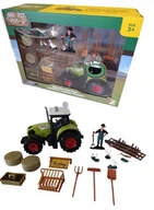 Samochody i pojazdy dla dzieci - Zestaw Farma Traktor Światło Dźwięk Z Figurką 15 Elementów - miniaturka - grafika 1