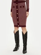Spódnice - Fracomina Spódnica ołówkowa FS24WG4004K536F8 Bordowy Slim Fit - miniaturka - grafika 1
