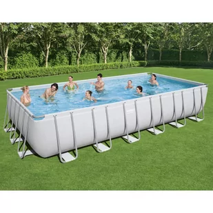 Bestway Basen Power Steel z akcesoriami, prostokątny, 732x366x132 cm - Baseny ogrodowe - miniaturka - grafika 1