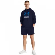 Spodnie sportowe męskie - Męskie spodenki dresowe Under Armour UA Rival Terry 6in Short - granatowe - UNDER ARMOUR - miniaturka - grafika 1