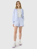 Spodenki damskie - 4F Spodenki dresowe z modalem damskie - niebieskie L - miniaturka - grafika 1