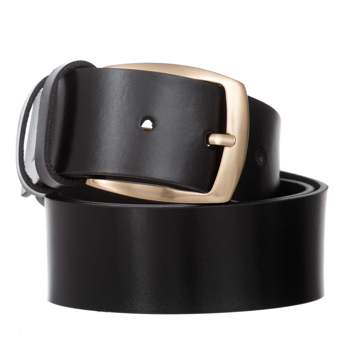 Klasyczny Pasek Damski VerMari Skórzany Czarny 4 cm