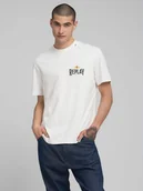 Koszulki męskie - t-shirt mężczyzna replay m3279.23608p 011 natural white - miniaturka - grafika 1