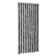 Zasłony - vidaXL Zasłona przeciwsłoneczna szara i czarna 90x200 cm szenilowa - miniaturka - grafika 1
