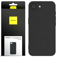 Etui i futerały do telefonów - Spacecase Etui Silicone Magnetic Case iPhone 16E black - miniaturka - grafika 1