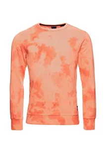 Superdry Męska bluza Vl Tonal Tie Dye Crew, Pomarańczowy (Dusky Coral S0i), L - Bluzy męskie - miniaturka - grafika 1