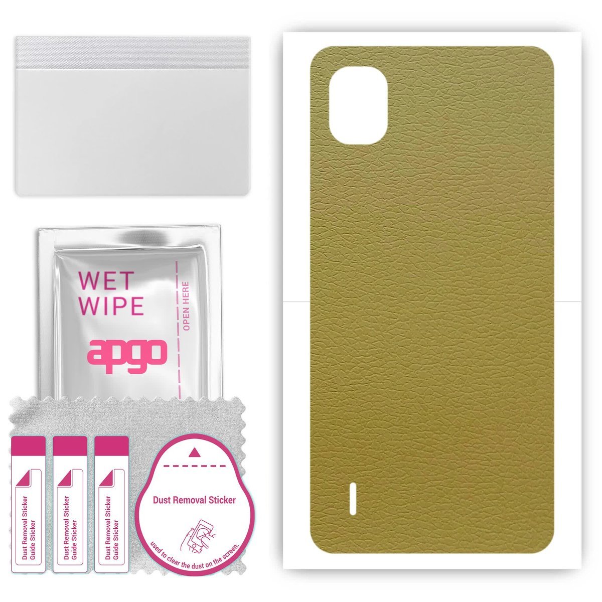 Folia naklejka skórka strukturalna na TYŁ do Nokia C2 2ND Edition - Skóra Oliwkowa - apgo SKINS