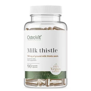 Ostrovit OstroVit Ostropest Plamisty VEGE 90 kapsułek 1144177 - Układ pokarmowy - miniaturka - grafika 1