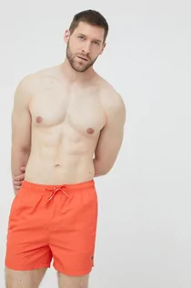 Kąpielówki męskie - Superdry szorty kąpielowe kolor pomarańczowy - grafika 1