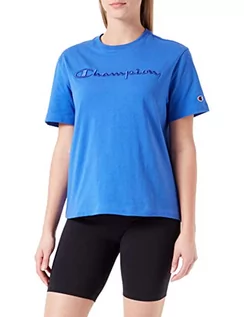 Koszulki i topy damskie - Champion T-shirt damski, Kobaltowy niebieski (Etr), S - grafika 1