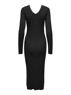 Bestseller A/S Onljulie Life Ls sukienka maxi z dekoltem w serek, czarny, XS - Sukienki - miniaturka - grafika 1
