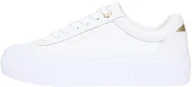 Koszulki i topy damskie - Tommy Hilfiger Damskie tenisówki TH Platform Tumbled LTR FW0FW09018 Low Top, białe (białe), 38, biały, 38 EU - miniaturka - grafika 1