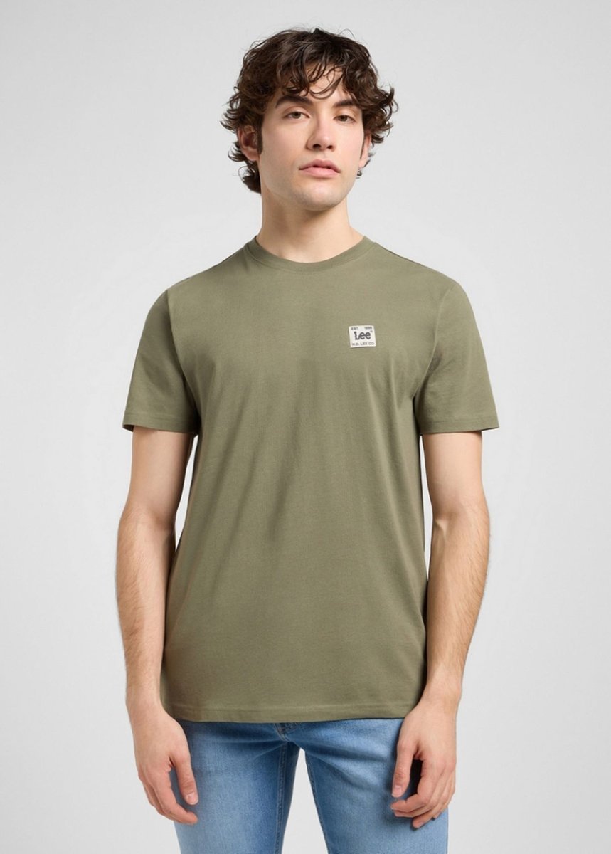t-shirt uomo lee 112370444 tregular tee mercantile green