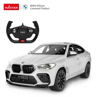 Zabawki zdalnie sterowane - BMW X6 M biały RASTAR model 1:14 Zdalnie sterowane auto + Pilot 2,4 GHz - miniaturka - grafika 1