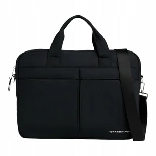 Tommy hilfiger torba na laptopa th signature computer bag czarna - Torby męskie - miniaturka - grafika 1