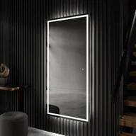 Lustra - Pionowe prostokątne niestandardowe lustro LED Oświetlenie łazienkowe (80x190cm) Przełącznik dotykowy - miniaturka - grafika 1