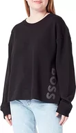 Bluzy damskie - BOSS Casualowa bluza damska C_Etalex, czarny (Black1), M - miniaturka - grafika 1