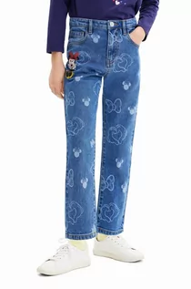 Spodnie i spodenki dla dziewczynek - Desigual jeansy dziecięce x Disney - grafika 1