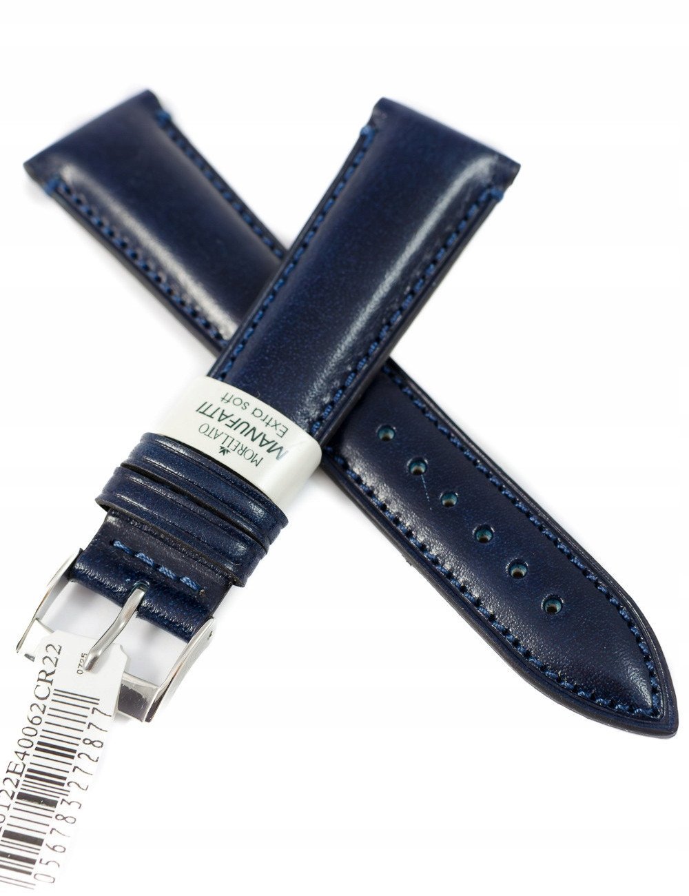 Skórzany pasek do zegarka 22 mm Morellato A01X6122E40062CR22 granatowy .