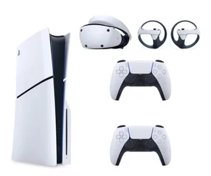 Sony PlayStation 5 Slim + DualSense White + PlayStation VR2 - Konsole Playstation - miniaturka - grafika 1