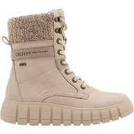 Botki damskie - Tom Tailor Botki sznurowane - Damskie - Kolor: Cream - Rozmiar: 36 - miniaturka - grafika 1