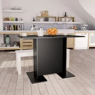 Stoły - vidaXL Stół jadalniany, czarny, 110 x 60 x 75 cm, płyta wiórowa - miniaturka - grafika 1
