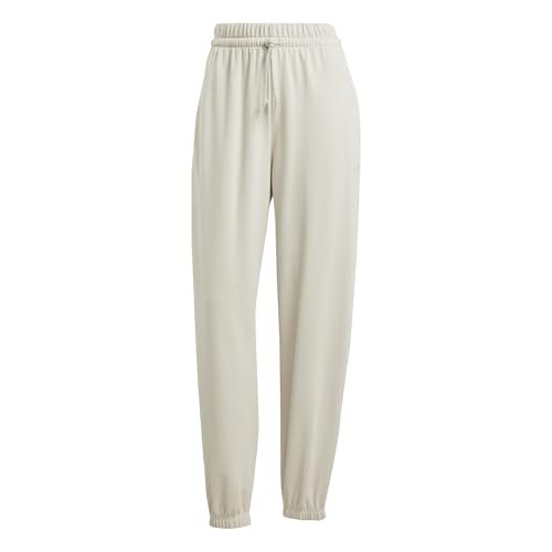 adidas Kobiety ESSENTIALS SMALL LOGO FRENCH TERRY CUFFED PANTS, wonder alumina/white, M