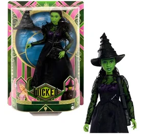 WICKED LALKA ELPHABA THROPP DOLL CZAROWNICA ZIELONA ELFABA AKCESORIA HXT62 - Lalki dla dziewczynek - miniaturka - grafika 1