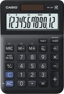 Kalkulatory - Kalkulator Casio Casio Kalkulator MS 20 F, czarna, biurkowy z obliczaniem VAT, 12 miejsc - miniaturka - grafika 1