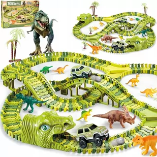 Mega Tor Wyścigowy Xxxl Dinozaur Dino Park 271 El. - Tory, garaże, parkingi - miniaturka - grafika 1