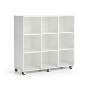 Meble do szkół i przedszkoli - Szafka szkolna CASPER, 9 schowków, biały - miniaturka - grafika 1