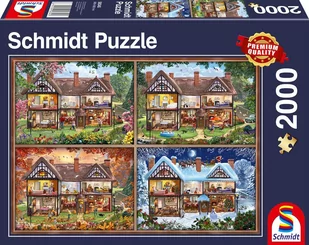Schmidt Spiele Puzzle 58345 pór roku dom, 2000 części puzzle, kolorowe - Puzzle - miniaturka - grafika 1