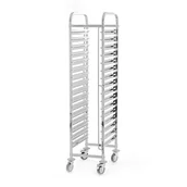 Wózki na żywność - Wózek 16xGN 1/1 transportowy ze stali nierdzewnej 380x550x1735 mm TECHNICA, Silver Line - miniaturka - grafika 1
