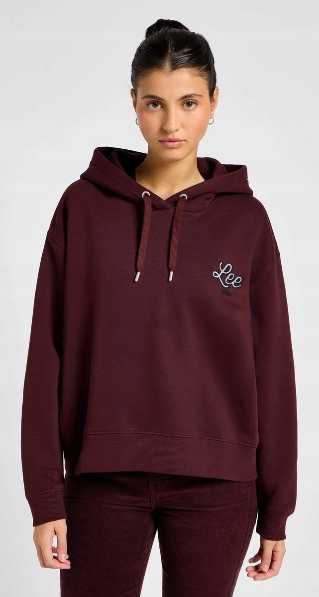 LEE LOGO HOODIE VELVET BEET 112355175 M