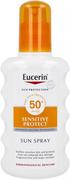 Balsamy i kremy do opalania - Eucerin Eucerin Sensitive Sun Spray SPF 50+ - spray przeciwsłoneczny 200ml 200 ml - miniaturka - grafika 1