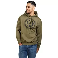 Bluzy męskie - Marvel Męska bluza z kapturem z logo The Avengers, Zielony (oliwkowy zielony, stary), M - miniaturka - grafika 1